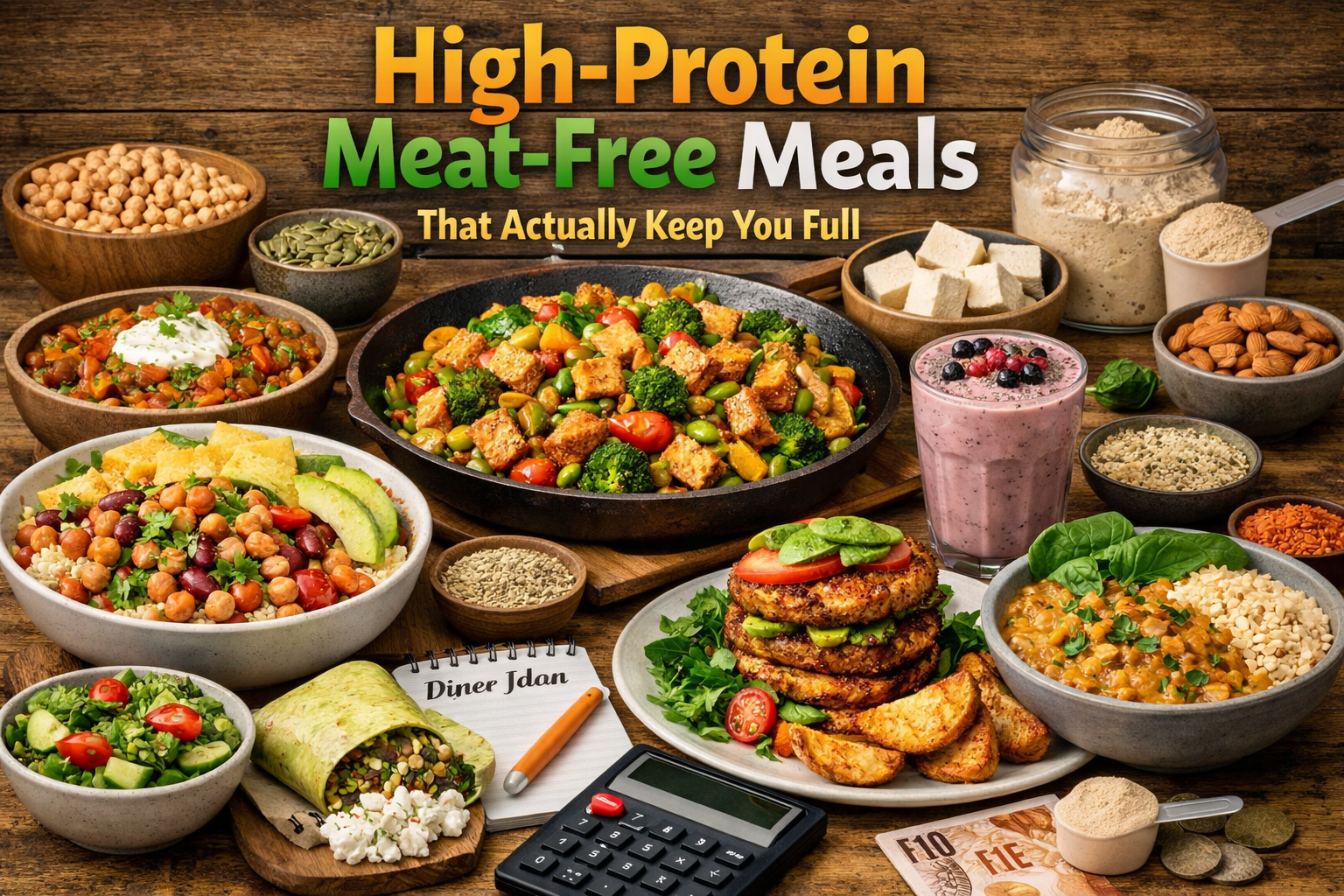 High-protein meat-free meals